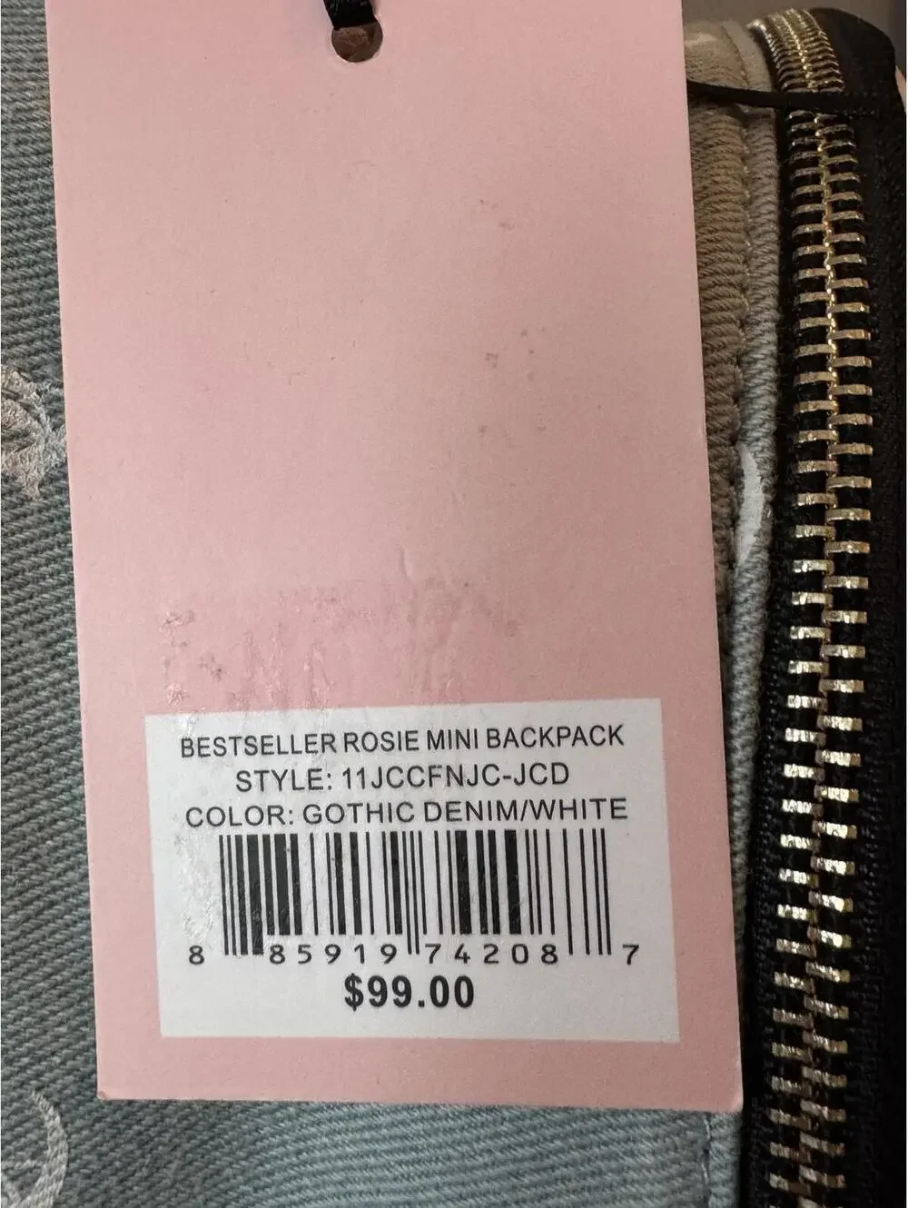 Juicy Couture Light Blue Denim Mini Backpack